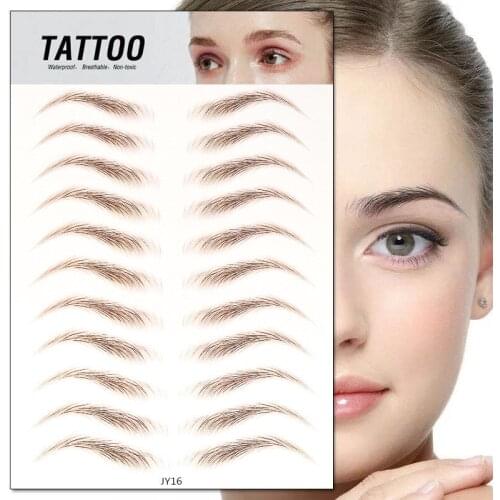 4D Eyebrow Sticker Non-toxic Tattoo Sticker Makeup Supplies Waterproof Lasting Eyebrow Sticker Bionic brow tools