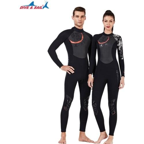 Men Women 1.5mm Neoprene One Piece Wetsuit Long Sleeve Full Body Warm Rashguard Diving Swimming Surf Scuba Wet Suits Swimsuit