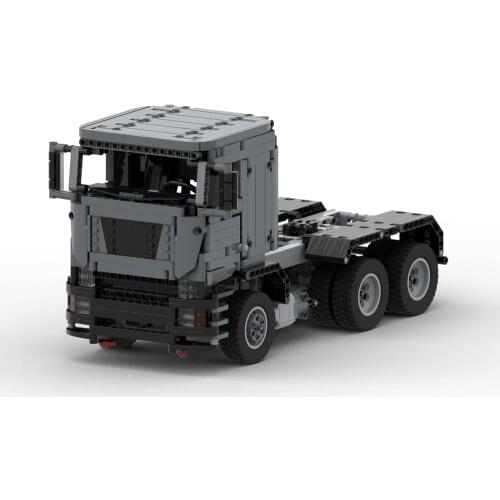 New technology building block machinery gear dump truck trailer trailer MOC-37560 remote control assembled toy boy gift