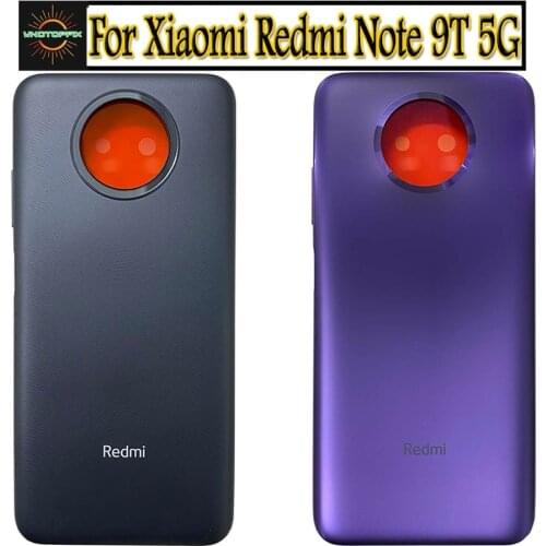 New For Xiaomi Redmi note 9t Battery Cover Back Glass Panel Rear Housing case For Redmi note9t note 9t 5G Back battery Cover
