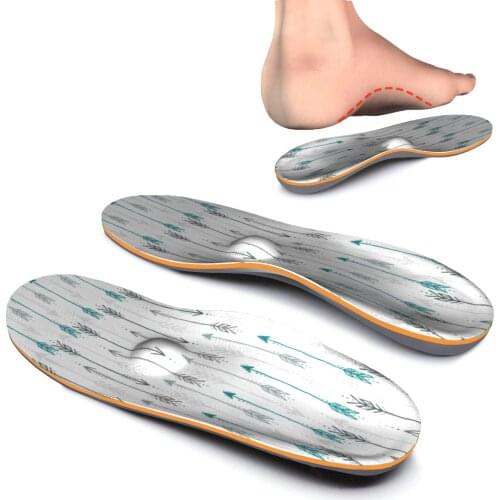 Arrow Pattern Orthotic Arch Support Shoe Inserts Insoles Ease Heel Pain for Men and Women Memory Foam Orthopedic Insole