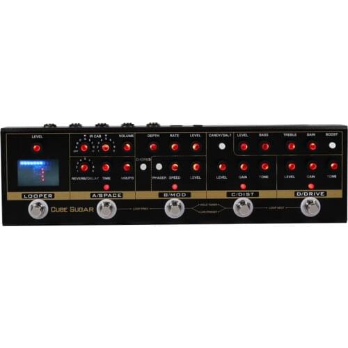 Guitar Multi-Effects Pedal 72 IR Cabinets Simulation 9 Loops Tuner Boost Overdive Distortion Chorus Phaser Delay Reverb Effects