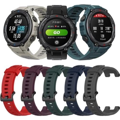 For Huami Amazfit T-Rex Pro Smart Watch Band Strap Sport Silicone Bracelet for Xiaomi Amazfit T REX Wrist Strap Case Cover Frame