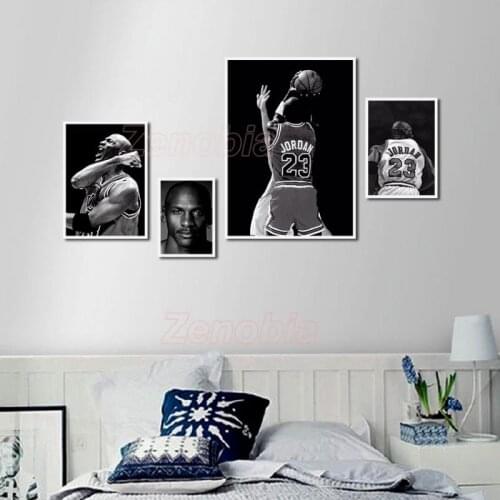 Figure Painting Poster Black Basketball Superstar Home Decoration Hd Print Canvas Picture Wall Art for Bedroom Living Room