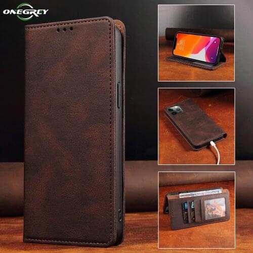 Luxury Leather Magnetic Flip Case For iPhone 12 Mini 11 Pro Max X XR XS 7 8 6 6s Plus SE 2020 Card Slot Cover Protection Celular