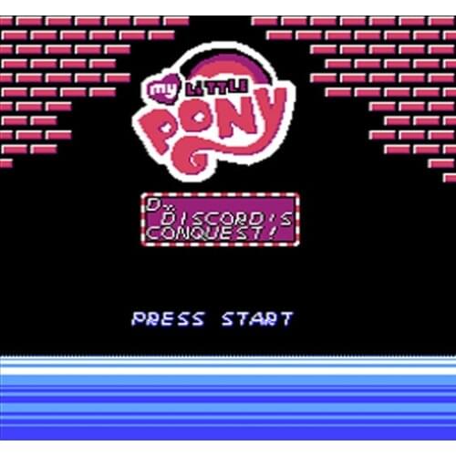 My Little Pony Dr. Discords Conquest Game Card For 72 Pin 8 Bit Game Player