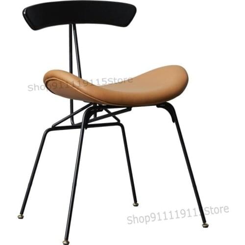 Industrial Style Nordic Dining Chair Household Light Luxury Iron Modern Simple Retro Loft Designer Stool Ant Chair
