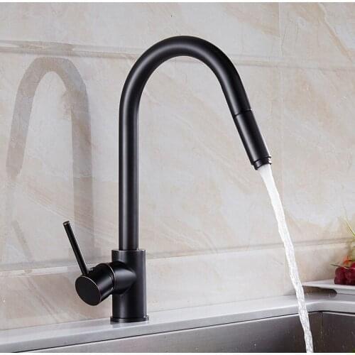 Vidric New Arrival Pull Out Kitchen Faucet Gold/Chrome/black Brushed Sink Mixer Tap 360 degree rotation kitchen mixer taps Kitch