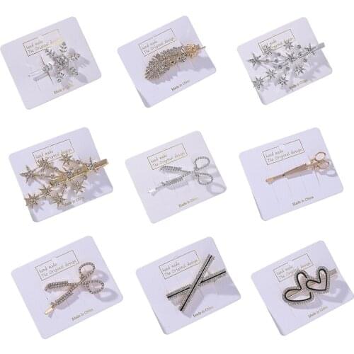 10 Styles Fashion Crystal Elegant Women Barrettes Hair Clips Hairgrips Hair Pin Hair Accessories Rhinestone Hairpin for Girls