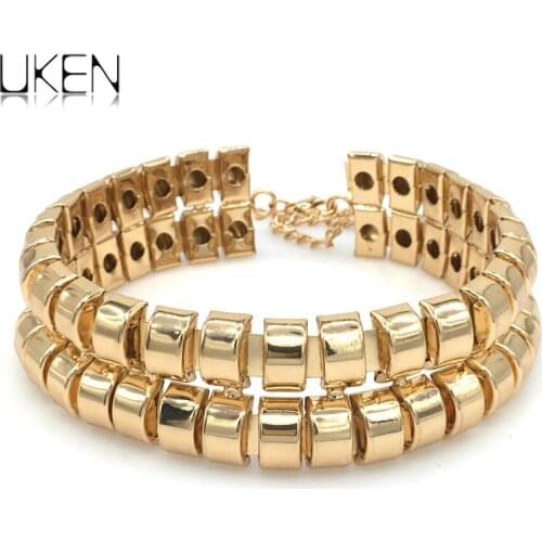 UKEN Fashion Chunky Chain Choker Necklaces For Women Statement Jewelry Bubble Collar Maxi Necklace Steampunk Collier bijoux