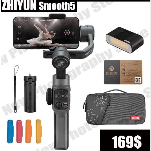 ZHIYUN Smooth 4 3-Axis Phone Gimbals Handheld Stabilizers for Smartphones iPhone/Samsung/Huawei/Xiaomi/Action Cameras