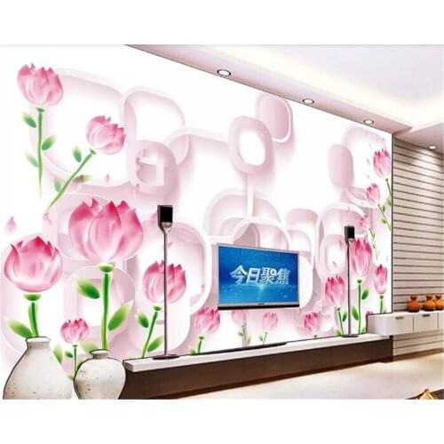 Beibehang brick wallpaper 3d Dream flowers 3D wallpaper TV background wall wall paper 3d decorative painting papel de parede
