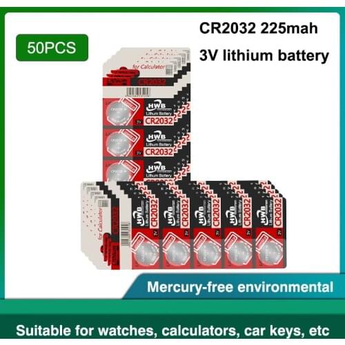 50pcs brand new battery for maxell cr2032 3v button cell coin batteries watch computer cr 2032 DL2032 ECR2032 For Toys Watches