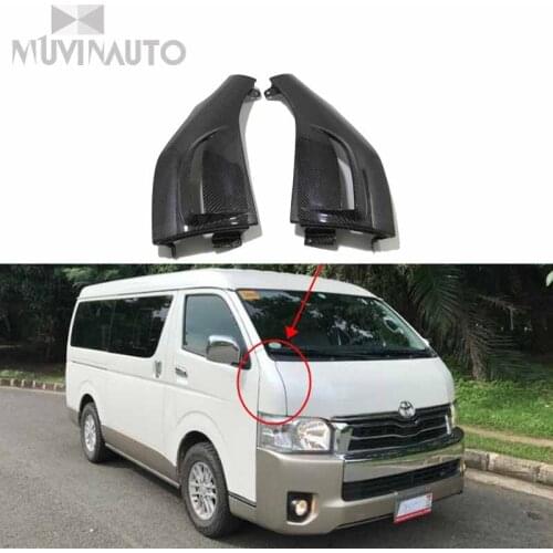 For HIACE 200 Carbon Fiber Front Leaf Decorative Plate Cover