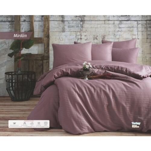 Bestina Gold Turkey Double Duvet Cover Bed Sheet Pillowcase King Size Duvet Cover Bedding 100% Cotton Satin Bedroom 4 Piece