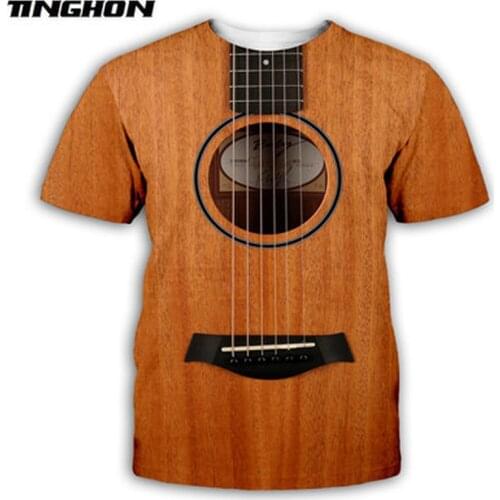 XS-7XL Guitar Art Musical Instrument 3D Full Printing Fashion T Shirt Unisex Hip Hop Style Tshirt Streetwear Casual Summer 14