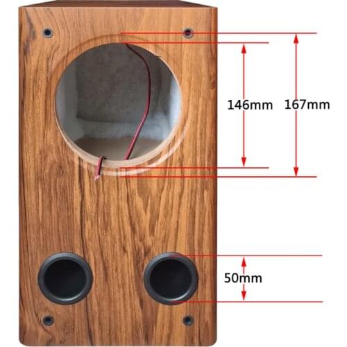 IWISTAO 6.5 inches Full Range Speaker Empty Cabinet Passive Speaker Enclosure Wood 18mm High Density MDF Board Volume 24L DIY