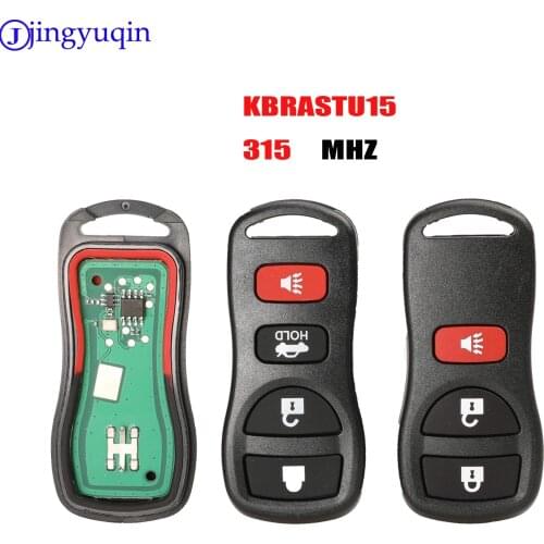 Jingyuqin 315MHZ 3/4 Buttons Car Entry Remote Key For Infiniti/Nissan Frontier Murano Armada Pathfinder 2002-2008 KBRASTU15