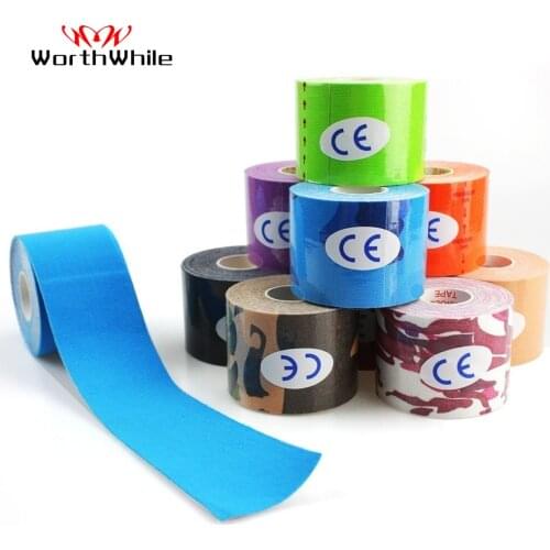 WorthWhile Kinesiology Tape Athletic Recovery Elastic Tape Kneepad Muscle Pain Relief Knee Pads Support for Gym Fitness Bandage