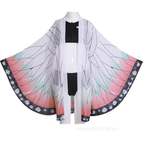 Anime Demon Slayer Kimetsu No Yaiba Kamado Tanjirou Cosplay CostumeBathing Suit Swimsuit Sheer Kimono Cardigan Women Kids Men