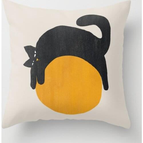 Cat with Ball Cushion Cover Decorative Pillow Cover Case Seat Car Home Decor Throw Pillowcase Decoration