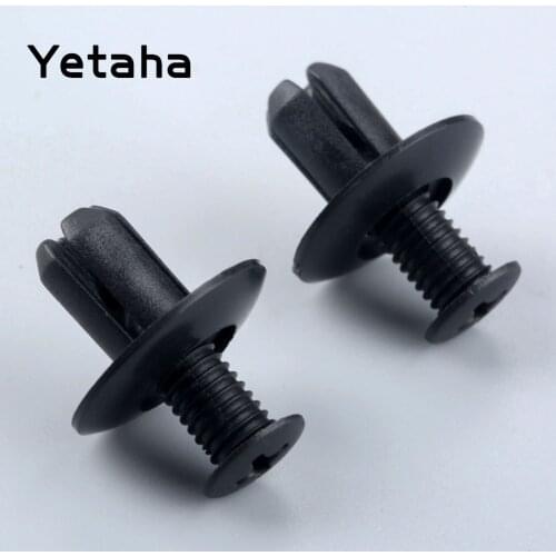 50 Pcs Auto Bumper Fastener 8mm Hole Rivet Retainer Push Engine Cover Car Door Trim Panel Clip Fasteners Car Maintenance Parts