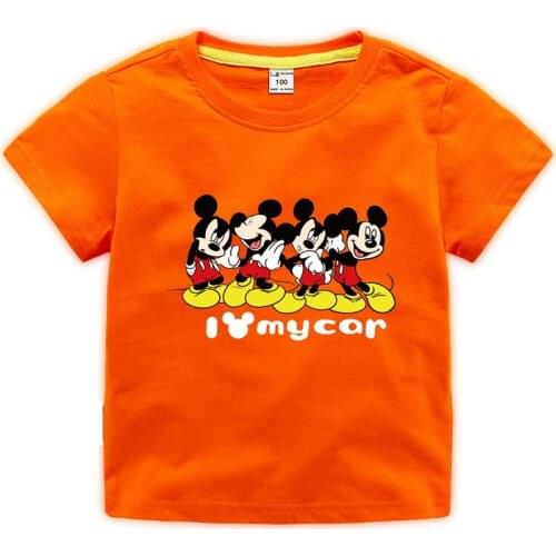 Summer Korean Kids Clothes Mickey Mouse Short Sleeve T Shirt Little Boys Costume Casual Teenagers Children Tops