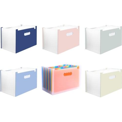 Multi-purpose Standing Document Folder Expandable A4 File Folder 25 Pockets Colored Index Tabs for Office School Home