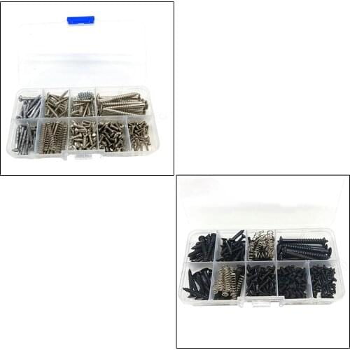 240pcs Guitar Screw Kit Set with Springs for Bridge Pickup Tuner Switch Strap Buttons Mount Repairing Maintain Accessories