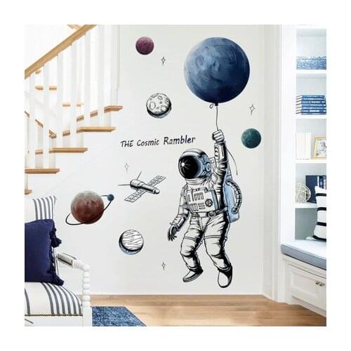 86*129cm Creative the Cosmic Rambler Wall Sticker Boy Room Bedroom Home Decoration Adhesive Poster Wallpaper