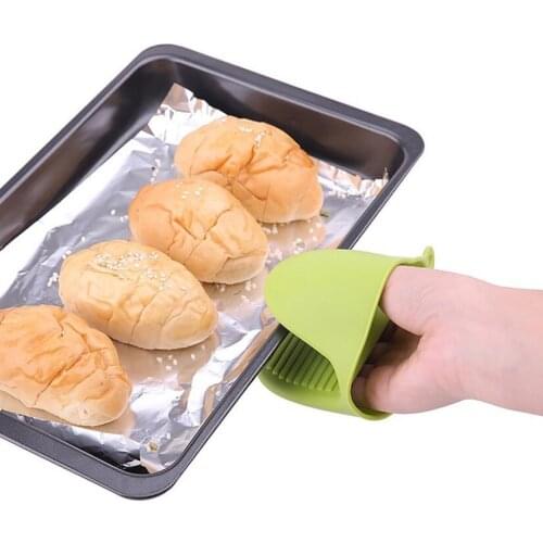 Silicone Oven Gloves Heat Resistant Anti-Scalding Anti-Slip Baking Microwave Food Grade Silicone Hand Clip Mitts Kitchen Gadgets