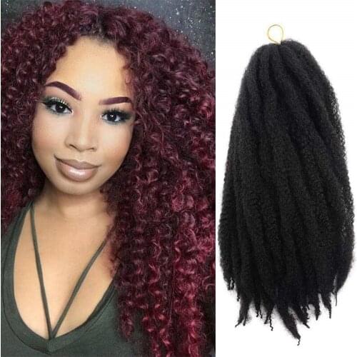 African Braided Hair Marley Braids Ombre Synthetic Braiding Yaki Hair Extensions Bulk Black Brown Purple Crochet Hair
