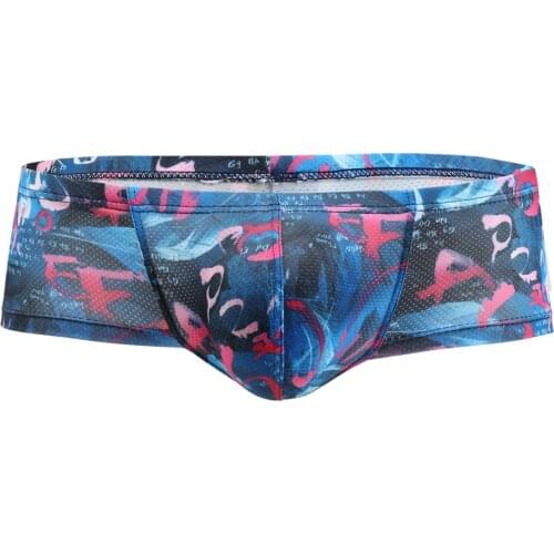 Sexy Boxer Mens Underwear Men Mesh Underpants Male Pure Mens Panties Shorts Underwear boxer shorts Printed cuecas E-072