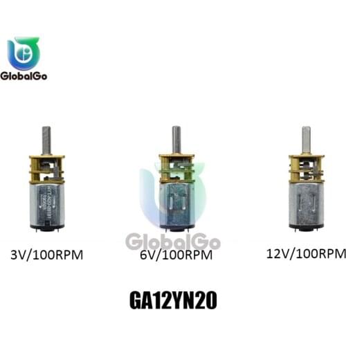 GA12-N20 DC Reduction Gear Motor DC 3V 6V 12V 100RPM Smart Car Robot Gear Motor