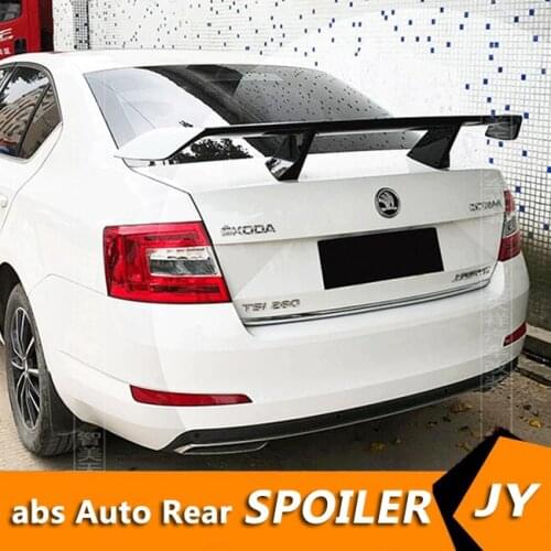For Skoda Octavia Sedan Universal TF Spoiler 2006-2018 Octavia Spoiler ABS plastic Material Car Rear Wing Color Rear Spoiler