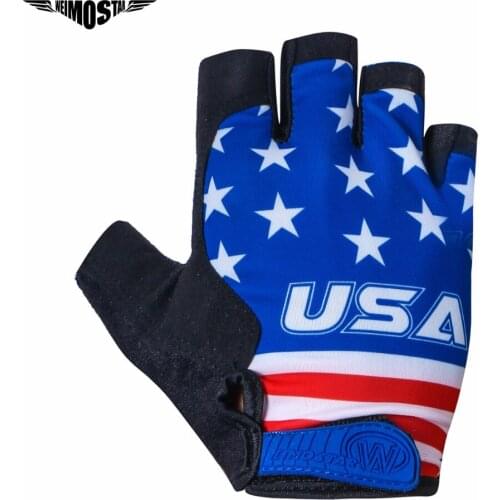 WEIMOSTAR Summer Bike Gloves MTB riding shockproof Half Finger gel Pad cycling gloves Outdoor USA bicycle glove guantes ciclismo