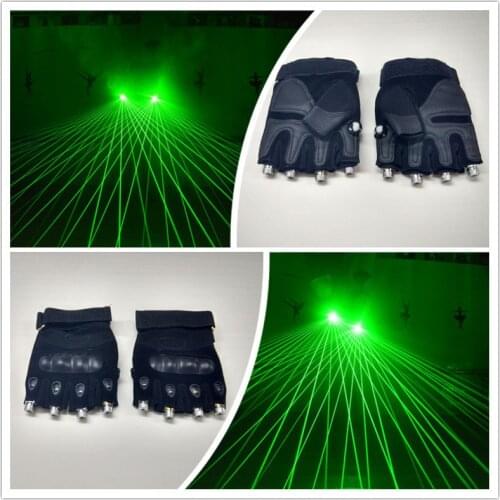 Hot Sale Led Lights Green DJ Laser Glove With 4 Pcs Green Lasers For Stage DJ Laser Dance Club Night Props Free Shipping