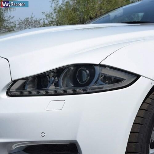 2 Pcs Car Headlight Protective Film Vinyl Transparent Black TPU Sticker For Jaguar XJ X351 2010-2019 XJR XJL Accessories
