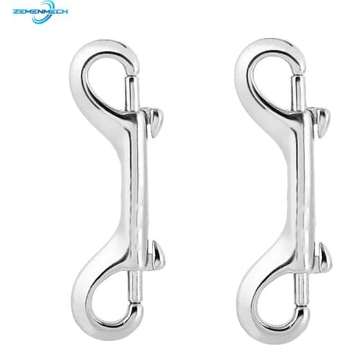 2PCS Scuba Diving Clips Double Ended Bolt Snap Hook BCD Choice Snap Bolt Kit Quick Draw Pet Chains Trigger 316 Stainless Steel
