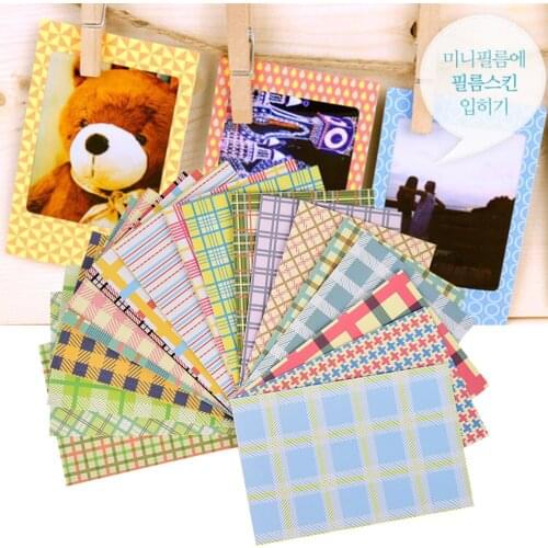 20 Pcs/Lot Mini Candy Color Photo Albums Stickers Photos Frame For Instax Film Home Decor DIY Scrapbook Decorative Paper random