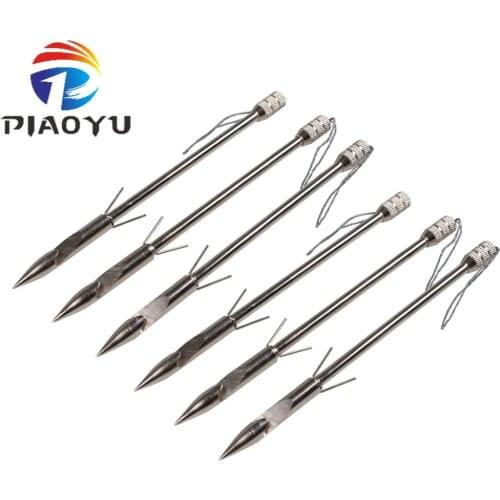 6pcs Fish Dart for Slingshot Fishing Stainless Steel Bullet Head Outdoor Shooting Fish