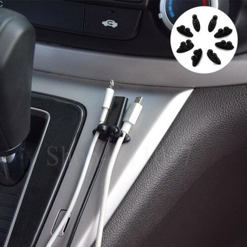 8Pcs Car Cable Clip 3D Car Sticker accessories styling For Mercedes Benz Class A W176 W169 B W246 W245 C W205 W204 W203 c300