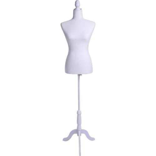 White Dress Form Mannequin Body Woman Half Body Mannequin Bust For Clothes Display SKU87706880
