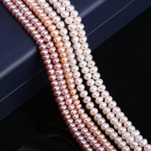Natural Freshwater Pearls Beads High Quality 38 cm Punch Loose Beads for Jewelry Making DIY Women Necklace Bracelet 4-5 mm