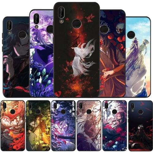 Mo Dao Zu Shi Black Silicone Soft Phone Case For Huawei 40 30 20 10 9 Lite Pro P smart 2019 Y6 Y6 Prime2019 Y9 2018