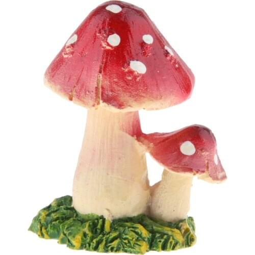 Fairy Garden Decor Mushroom Statue & Fairy Miniature Figurines Resin Crafts