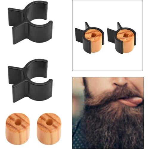 Wood Handlebar Moustache Training Wheels For Men Salon Mustache Styling Template for Beard Shaping Trimming Tool