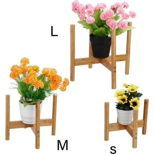 Wood Flower Pot Holder Plant Stand Floor-Standing Flower Pot Bonsai Holder Garden Home Flower Stand Home Decor