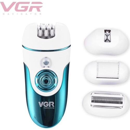 VGR electric hair removal device electric shaving device 4 in 1 rechargeable body hair removal Epilator electric shaver