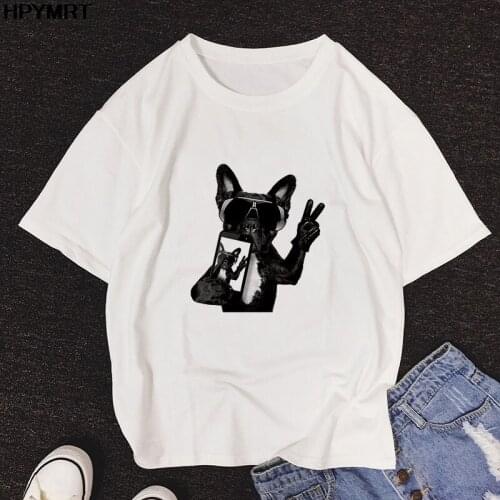 Harajuku Streetwear T-shirt Man O-Neck Short Sleeves Summer Casual Fashion Selfie dog Printed Unisex Men and Women Tshirt Male